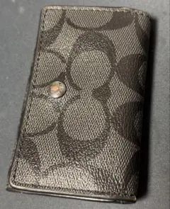 Coach コーチ ブラック レザー キーケース　フック無し