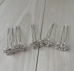 【新品未使用】雪の結晶 ヘアピンセット