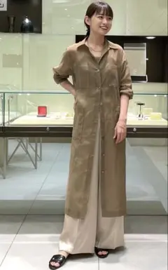 NOBLE シアーオーガンジーシャツワンピースのサムネイル
