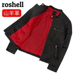 美品‼️roshell 山羊革 ゴートレザー シングルライダース 本革 革 