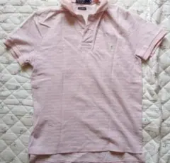 Polo by Ralph Lauren ピンク ストライプ ポロシャツ M