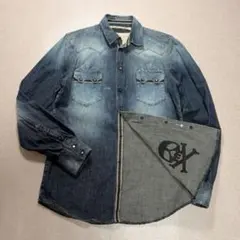 00s Y2K Grunge REIGN Western Denim Shirt