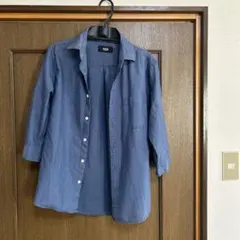 シャツ　七分袖　AZUL sサイズ　ブルー