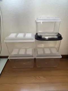 ヘラクレス幼虫飼育ケース いれと庫(文庫本)使用品6ケースセット