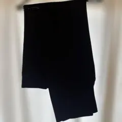 黒 ストレート スラックス ゴムウエスト