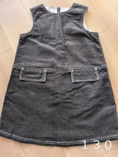 ジャンバースカート　黒　 １３０　コーデュロイ