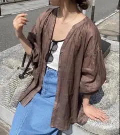 美品♡コラージュガリャルダガランテ 洗える シアーラミーギャザーブラウス