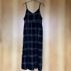 SEASON REASON チェック柄 キャミワンピース ロング丈