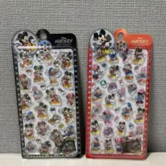 ディズニー ミッキー＆フレンズ 3Dシール 立体ステッカー 正規品 2枚セット