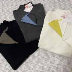 3点セット　mysa closet リバーシブルフリル袖ニット