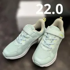 スニーカー ミントグリーン 22.0cm EEE 幅広　マッドフット