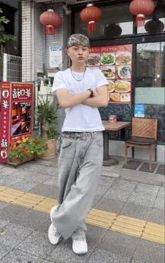 ケンタウロス健太着用 H&M スーパーバギーデニムグレー 30/30