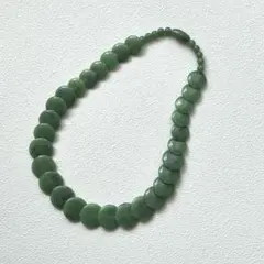 昭和 レトロ　ネックレス 翡翠風デザイン