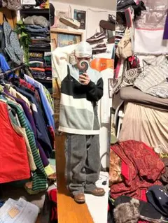 90s SOUTHPOLE 総柄 ニット B系 BBOY HIPHOP