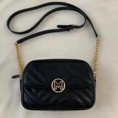 メトロシティ　ショルダーバッグ　チェーンバッグ　ブラック　金具　キルティング