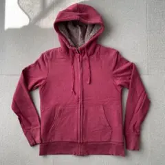 ユニクロ UNIQLO ボアスウェットフルジップパーカー ピンク S