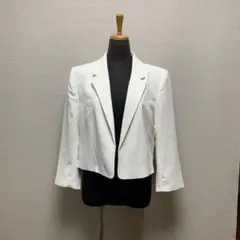 H&M 白　ショート　ジァケット