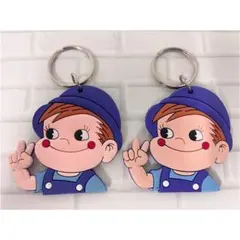 ペコちゃん ポコちゃん キーホルダー ２個セット 可愛いデザイン ♡