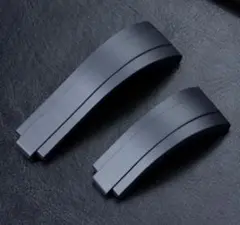 20mm ロレックス用 互換ラバーベルト ブラック オイスターフレックスタイプ