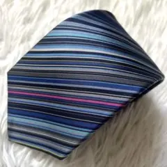 【極美品】Paul Smith マルチカラーストライプ ネクタイ シルク 伊製