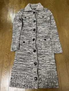 最終価格！美品　23区 ウールニットロングコート38のサムネイル