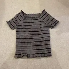 moussy オフショルダー 半袖Tシャツ