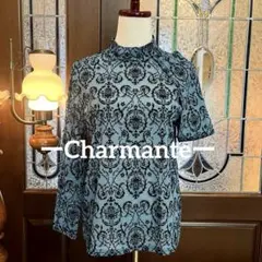 ーCharmanteー 【タグ付新品】 ダマスク柄メッシュチュニック