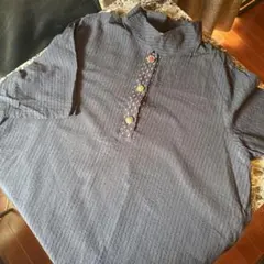 大幅値下げ【彩藍/さいあい】ネイビー ボタン付き ポロシャツ