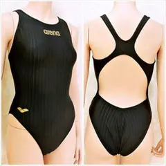 n*i様 SE4-C96☆XL アリーナ 競泳水着 シンプルロゴ 背中開き■