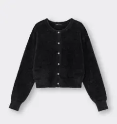 ジーユー　シャイニークルーネックカーディガン