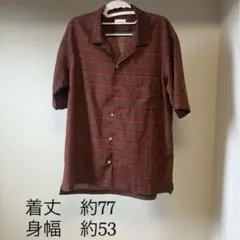 JUNRED 総柄 オープンカラーシャツ 半袖シャツ　柄シャツのサムネイル