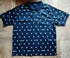 PLAY BOY ポロシャツ 総柄 ブラック Size 3XLのサムネイル