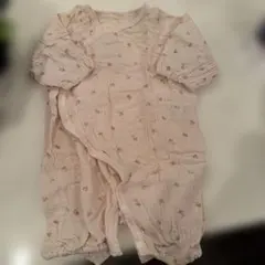 ピンク コットンロンパース 50-70cm