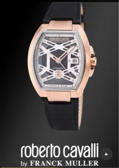 あーちゃん　美品　ロベルトカヴァリ×フランクミュラー　Wネーム フランクミュラー＆ロベルトカヴァリWネーム100m防水 本革ベルト