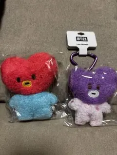 BT21【TATA】BABYたっとん&Purpleマスコット　2点セット