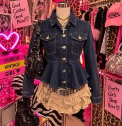 ZARA デニム ペプラムジャケット