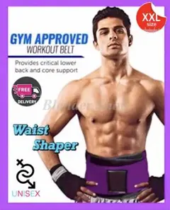 ♠︎くびれ・補正♠︎ ウエストシェイパー パープル XXL／ダイエット 筋トレ 腰痛