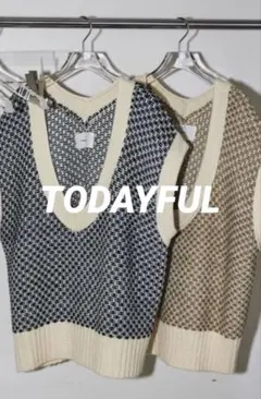 TODAYFUL ジャガードニットベストのサムネイル