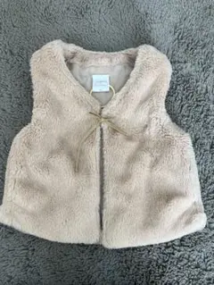 ベージュ ファー ベスト 90cm