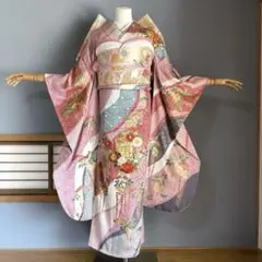 振袖フルセット　低身長　絞り　手刺繍　成人式振袖　振袖　裄丈66 ➕サイズ