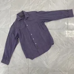 BANANA REPUBLIC シャツ チェック柄 長袖 ネイビー Sサイズ