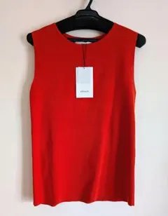 【未使用】ebure 25ss シルクコットン　ノースリーブ オレンジのサムネイル
