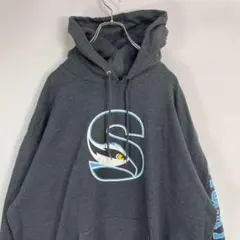 チャンピオン　チームロゴプリント　グレー　スウェット　パーカー　2XL