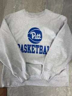 80s 目無し Champion 二段プリントSweat USA製 L