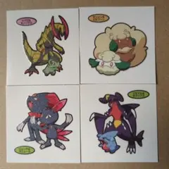 ポケモンデコキャラシール　パウンドケーキ　キバゴ　モンメン　フカマル　ニューラ
