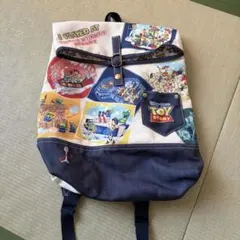 ミニーマウス刺繍 ネイビーリュック - メルカリ