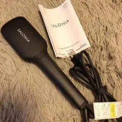 SALONIA サロニア ストレートヒートブラシ ワイド ブラック
