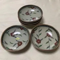 有田焼　青蘭窯　手描き小鉢揃5枚　レア品