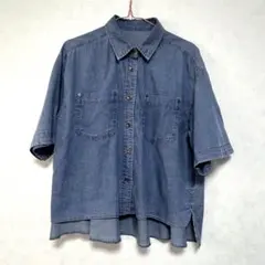グローバルワークGOODデニムシャツ半袖 M 未使用 グッドデニムシャツ