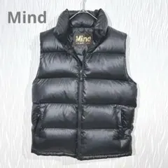 マインド 美品 ダウンベスト M 日本製 ダウン90％ フェザー 防寒 メンズ